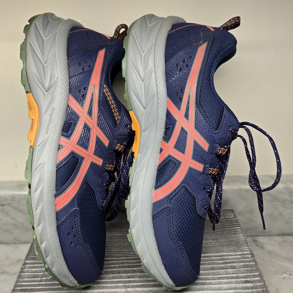 ASICS GEL-Venture 9 Womens Size 9 Trail Running Shoes, Indigo & Papaya, Athletic - Picture 2 of 13